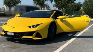 Lamborghini Huracan EVO Spyder Car Hire in Dubai