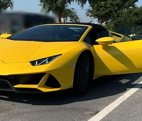 Lamborghini Huracan EVO Spyder Car Hire in Dubai