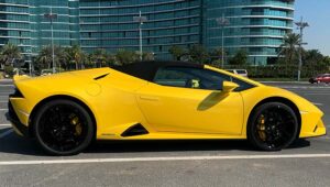 Lamborghini Huracan EVO Spyder Car Rental in Dubai