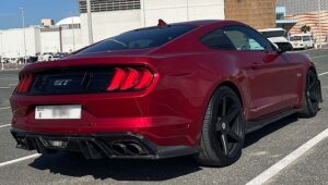 Red Ford Mustang GT for Rent in Dubai
